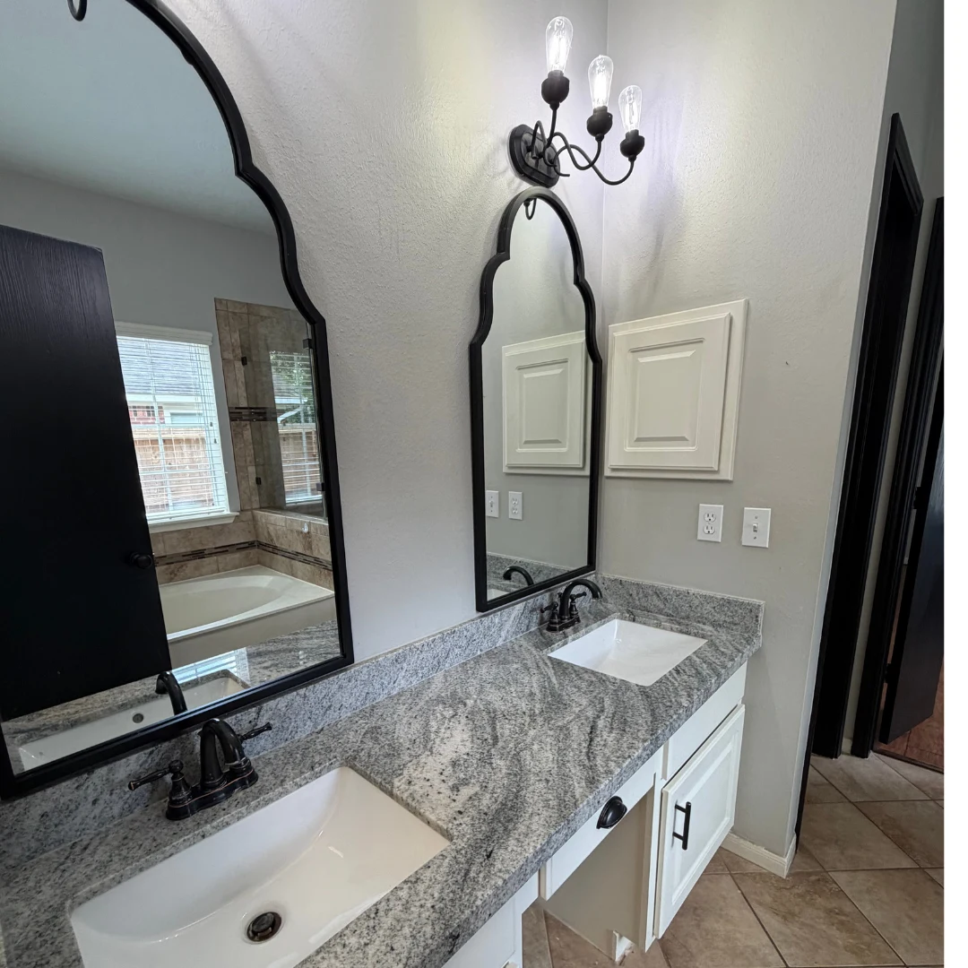 Bathroom vanity after cleaning — Move-Out Cleaning in The Woodlands, TX